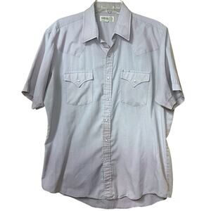 Vintage Sheplers Western Snap Shirt 16.5 Men’s Large Distressed Workwear Project